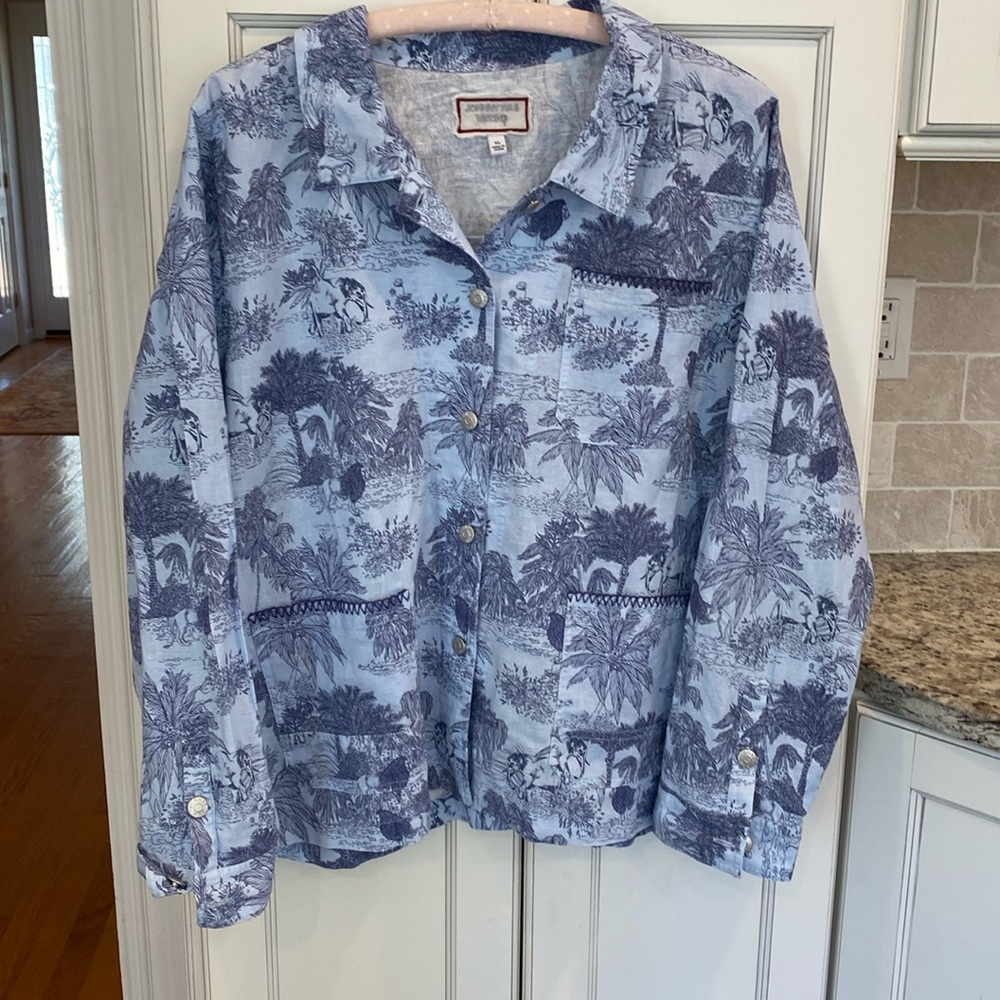 Johnny Was Linen Jacket NWOT XL